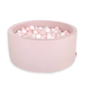 Bobono Minky suhi bazen V-40 cm z 200 žogicami - umazano roza