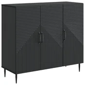 Vidaxl Strani šal Črna 89 x 34,5 x 80 cm Inženirski les