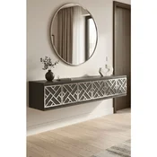 Hanah Home komoda Arex 120, 120 cm, antracit / srebrna