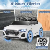 Costway Električni avto z licenco Audi SQ8 12V bel