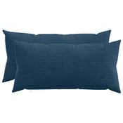 vidaXL Prevleka za blazino 2 pcs HEERLEN Temno modra 40 x 70 cm