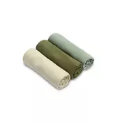 shumee MUSLIN PLENIČKE, ENOBARVNO ZELENE (Paket - 3 kosi)