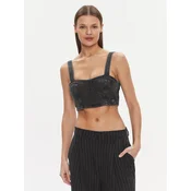 Tommy Jeans Top Bustier Top Ah7185 DW0DW17699 Črna Slim Fit