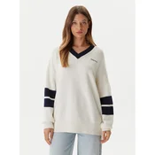 Guess Jeans Pulover W5BR10 Z0561 Écru Relaxed Fit