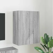 vidaXL TV stenska omara Siva Sonoma 59,5 x 31 x 80 cm Konstruiran les