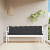 Jastuci za vrtnu klupu 2 kom crno 200x50x7 cm tkanine Oxford