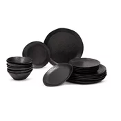 Lončen jedilni servis 18 ks Dark Moon – Bonami Selection