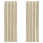 Zavjese za zamracivanje 2 pcs Krema 140 x 225 cm Baršun