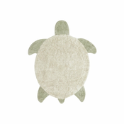 Bež pralna ročno tkana bombažna otroška preproga 110x130 cm Sea Turtle – Lorena Canals