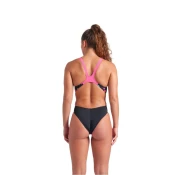 Arena performance funny prints tech back black/shocking pink xs - uk30