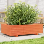 Vrtna sadilica voštano smeda 90 x 60 x 26,5 cm masivna borovina