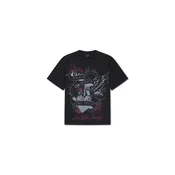 Ed Hardy Majica Brave Hearts Stay True svetlo siva / rdeča / črna