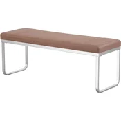 GENT klop, umetno usnje, rjava, 100x40x45 cm