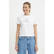 Pamucna majica Calvin Klein Jeans za žene, boja: bijela, J20J223165