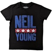 Neil Young Stars Logo Black L Majica
