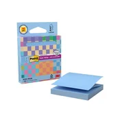 Samolepilni blok, Z, z razpršilcem, 76x76 mm, 90 listov, 3M POSTIT Super Sticky, pastelno moder, 90 listov