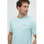 Pamucna majica Armani Exchange za muškarce, boja: ljubicasta, bez uzorka