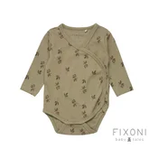 Fixoni Pajac/bodi kaki / temno zelena / temno rdeča