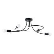 Sollux SL.1455 - Luster na stalku LEVAR 4xE27/15W/230V crna