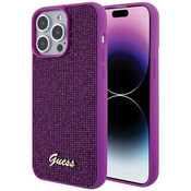 NEW Guess GUHCP15XPMSDGSF etui za iPhone 15 Pro Max 6,7 fuksija/fuschia trdi ovitek Disco Metal Script