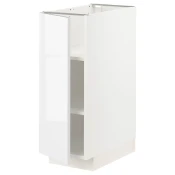 METOD Podni element s policama, bela/Ringhult bela, 30x60 cm