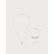 Monsoon Set nakita za devojcice Diamonte Heart, Srebrni
