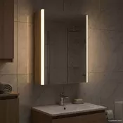 vidaXL Kopalniška ogledalna omara Sonoma hrast 33 x 11,5 x 50 cm