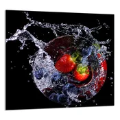 shumee STEKLENA PLOŠČA ZA KUHINJO 65x60 Jagode