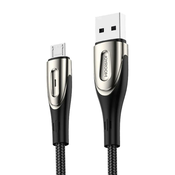 Joyroom Kabel USB-A - microUSB 3A indikator polnjenja 2 m črn