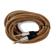 FrontStage 6,35 mm-Jack kabel, 6m, mono, tekstil, črno-zlata barva (CJ-HC-6,3mm-6,3mm-6m)
