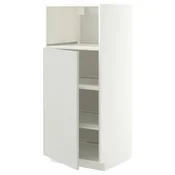 METOD Visoki element za ugradne uredaje, bela/Aspudden svetlosiva, 60x60x140 cm