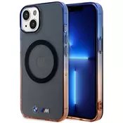 Ovitek za iPhone 14 BMW Gradient Bumper MagSafe, siv