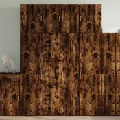 Vidaxl Visoka omara dimljen hrast 80x42,5x249 cm inženirski les