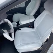 Poletna Hladilna Prevleka za Sedež Tesla Model Y (2017–2024) & Model 3 (2017–2023) | Prezračevana Blazina s Hlajenjem – Barva: Bela, Model: Tesla Model 3, Komplet sprednjih sedežev: Ne