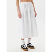 Vans Midi krilo Francesca VN000M9R Bela Regular Fit