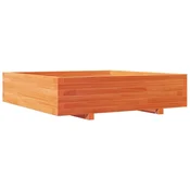 Vidaxl Vrtno cvetlično korito voščeno 100x100x26,5 cm trdna borovina