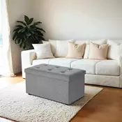 Songmics Shranjevalna klop 76x38x38 cm siva