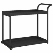 Vidaxl Barski voziček 100x45x83 cm poli ratan