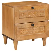 vidaXL vidaXL Nočna omarica Svetlo rjava 40 x 33 x 46 cm trden mangov les, (5000069616)