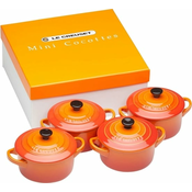 Le Creuset Mini set Cocotte 4 delni - Ognjeno oranžna