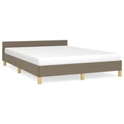 Vidaxl Posteljni okvir brez vzmetnice taupe 140x200 cm blago