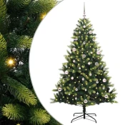 Umjetno rasklopivo božicno drvce 150 LED-a Zelena 150 cm