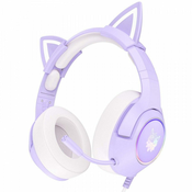 slomart Gaming slušalke onikuma k9 rgb cat ears usb purple (žične)