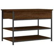 Klupa za cipele smeda boja hrasta 70x42,5x50 cm drvene