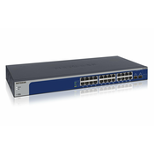 NETGEAR XS724EM Upravljano L2 10G Ethernet (100/1000/10000) 1U Plavo, Sivo