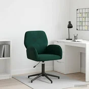 vidaXL vidaXL vrtljiva pisarniška stol 54 x 55 x 90 cm Temno zelena Žamet, (5000302353)