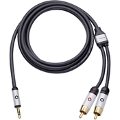 Oehlbach Priključni kabel Oehlbach iConnect, 3,5 mm m. banana k. na 2 x m. stereo cinch k., 1,5 m