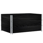 Okviri za palete 3 kom crni 120 x 80 cm od masivne borovine