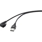Renkforce Povezovalni kabel Renkforce USB 2.0 [1x priključek USB A - 1x priključek USB C] 1,00 m črno pod kotom pri 180 stopinjah Renkforce USB kabel USB 2.0 US, (20417152)