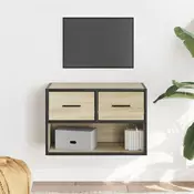 TV ormaric boja hrasta 60x31x39,5 cm konstruirano drvo i metal